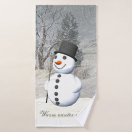 Snowman-handdoekset Bad Handdoek