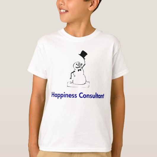 Snowman Happiness Consultant T-shirt (Voorkant)