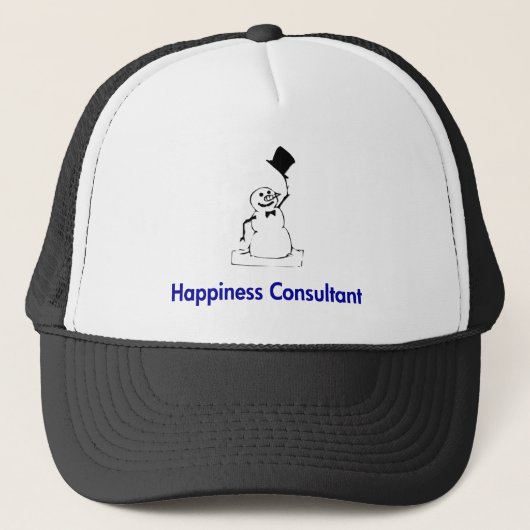 Snowman Happiness Consultant Trucker Pet (Voorkant)