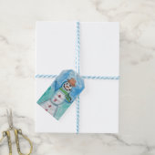 Snowman Happiness - Kinder kunst voor CHOC Cadeaulabel (Met Touw)