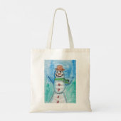 Snowman Happiness - Kinder kunst voor CHOC Tote Bag (Achterkant)