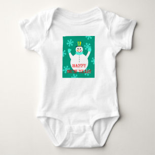Snowman Happy Nieuwjaar Baby Jersey Bodysuit