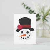 Snowman Head Briefkaart (Staand voorkant)