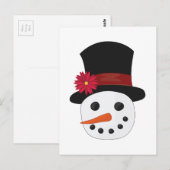 Snowman Head Briefkaart (Voorkant / Achterkant)