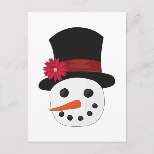 Snowman Head Briefkaart (Voorkant)