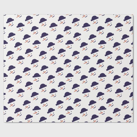 Snowman Head kerstcadeau Cadeaupapier (Vlak)