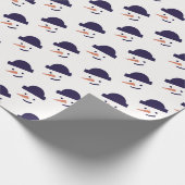Snowman Head kerstcadeau Cadeaupapier (Hoek)