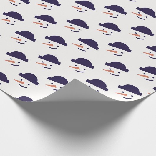 Snowman Head kerstcadeau Cadeaupapier (Hoek)