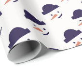 Snowman Head kerstcadeau Cadeaupapier (Rol Hoek)