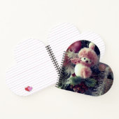 Snowman Heart-Shaped Spiral Notebook Notitieboek (Binnen)