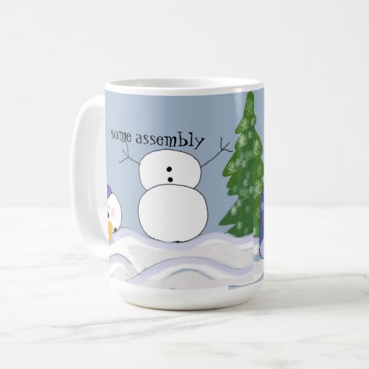 Snowman heeft hulp nodig koffiemok (Voorkant links)