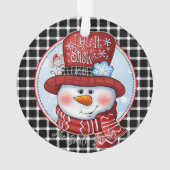 Snowman Herinneringen:  Sneeuwman Kerstmis Ornament (achterkant)