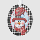 Snowman Herinneringen:  Sneeuwman Kerstmis Ornament (voorkant)