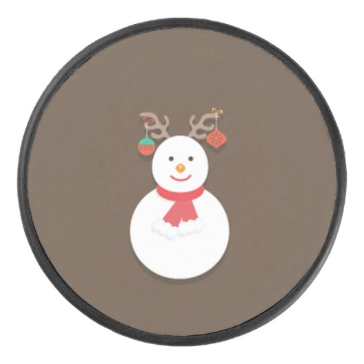 Snowman Hockey Puck (Voorkant)