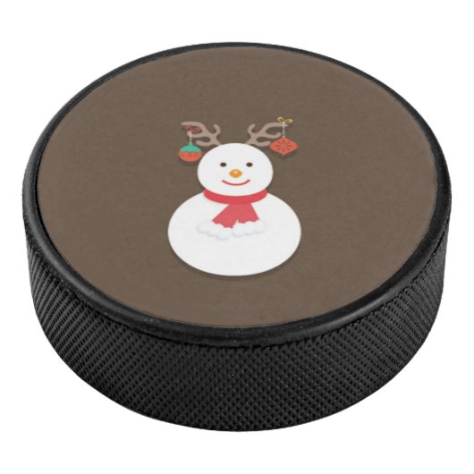 Snowman Hockey Puck (3/4)
