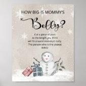 Snowman hoe groot is het poster van mama's buikspe (Voorkant)