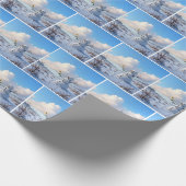 Snowman Holding a White Daisy Cadeaupapier (Hoek)