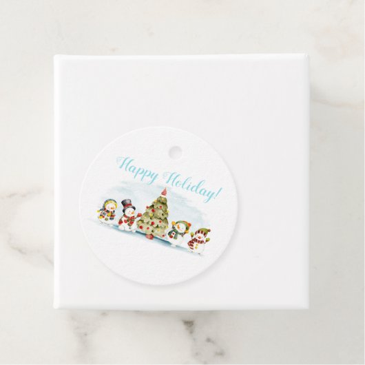Snowman Holiday Bedankjes Labels (In situ)