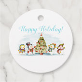 Snowman Holiday Bedankjes Labels (Voorkant)