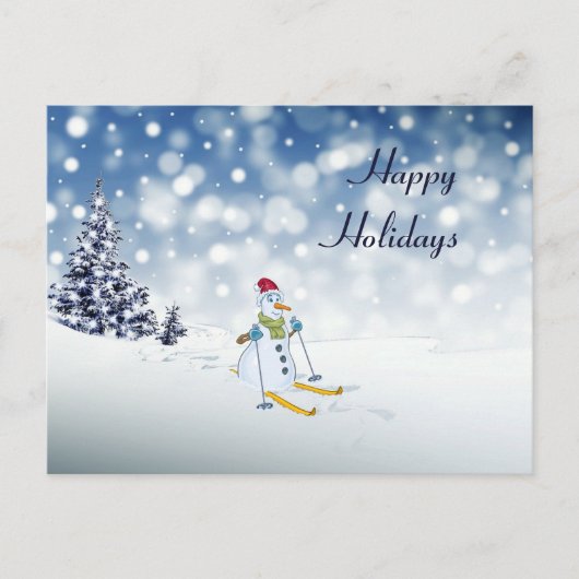 Snowman Holiday Briefkaart (Voorkant)