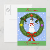 Snowman Holiday Briefkaart () (Voorkant / Achterkant)