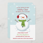 Snowman Holiday Cheer Kaart (Voorkant / Achterkant)
