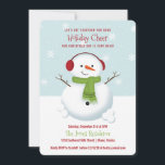 Snowman Holiday Cheer Kaart<br><div class="desc">Snowman Holiday Cheer Laten we samenkomen voor een feestdag,  want kerstdag is bijna! Het seizoen vieren met dit leuke en griezelige Snowman-thema. Dit winterontwerp bestaat uit een leuke,  liefhebbende sneeuwman met zijn aardkorven en sjaal. Haal de lol uit de accessoires,  cadeaus,  feestvieren en kantoorbenodigdheden.</div>