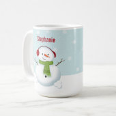 Snowman Holiday Cheer Koffiemok (Voorkant links)