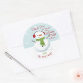 Snowman Holiday Cheer Ronde Sticker (Envelop)