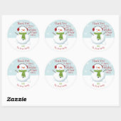 Snowman Holiday Cheer Ronde Sticker (Vel)