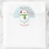 Snowman Holiday Cheer Ronde Sticker (Tas)