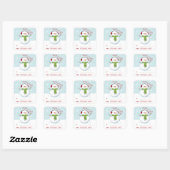 Snowman Holiday Cheer Vierkante Sticker (Vel)