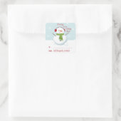 Snowman Holiday Cheer Vierkante Sticker (Tas)