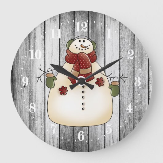 Snowman Holiday-decor voor feestelijk kerstfeest Grote Klok (Voorkant)