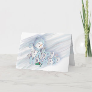 Snowman Holiday Feestdagen Kaart