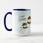 Snowman Holiday gepersonaliseerde mok (Links)