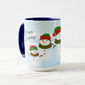 Snowman Holiday gepersonaliseerde mok (Voorkant links)