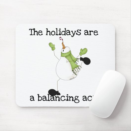 Snowman Holiday Humor Muismat (Met muis)