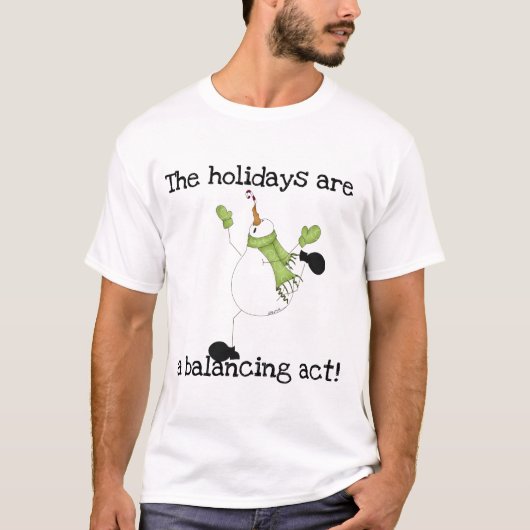 Snowman Holiday Humor T-shirt (Voorkant)