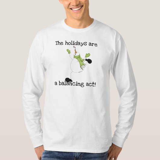 Snowman Holiday Humor T-shirt (Voorkant)