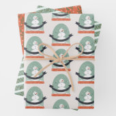 Snowman holiday inpakpapier vel (In situ)