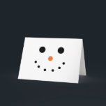 Snowman Holiday-kaart Feestdagen Kaart<br><div class="desc">sneeuwpoppenkast cartoon kinder</div>