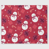 Snowman Holiday kerstcadeau Cadeaupapier (Vlak)