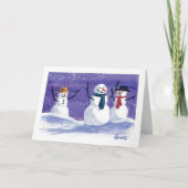 Snowman Holiday, Kerstmis Kaart (Voorkant)