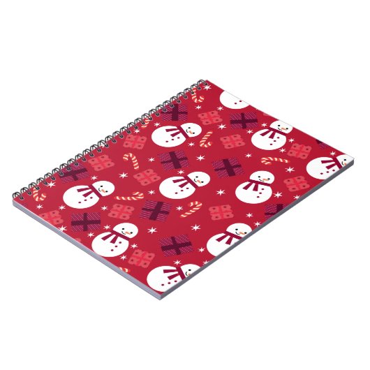 Snowman Holiday Kerstmis Notitieboek (Linkerzijde)