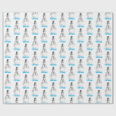 Snowman Holiday Kerstmis op maat Cadeaupapier (Vlak)