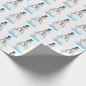 Snowman Holiday Kerstmis op maat Cadeaupapier (Hoek)