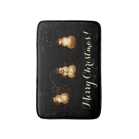 Snowman Holiday Light Display Badmat (Voorkant Verticaal)