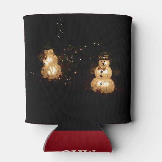 Snowman Holiday Light Display Blikjeskoeler (Achterkant)