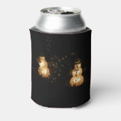 Snowman Holiday Light Display Blikjeskoeler (Blikje Achterkant)